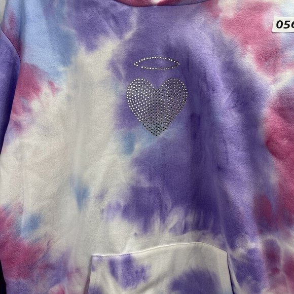 Cult Favorite Women's Good Vibes Tie Dye Multicolor Pull-Over Hoodie Size M - Picture 11 of 15